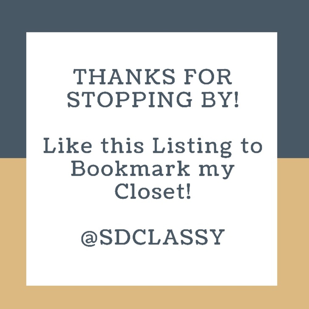 LIKE THIS LISTING TO BOOKMARK MY CLOSET